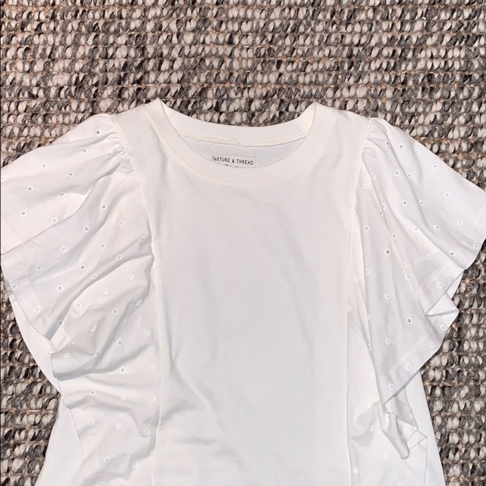 Madewell Texture&Thread Ruffle Sleeve Shirt - Picture 4 of 5